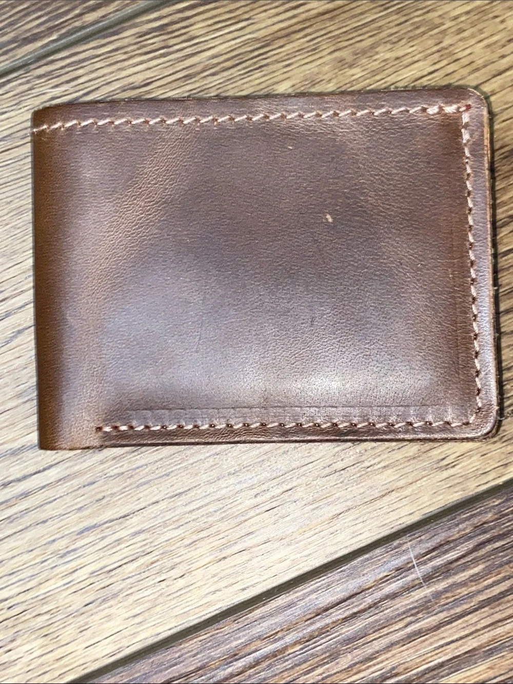 Thirteen 50 Minimalist Brown Leather Men's Bifold Wallet - Classic Carry